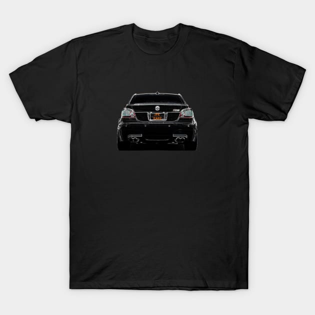 BMW E60 M5 Motor Sport Rear View T-Shirt by JFK KARZ